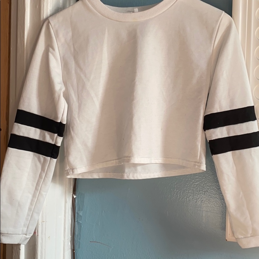 a long sleeve crop top.